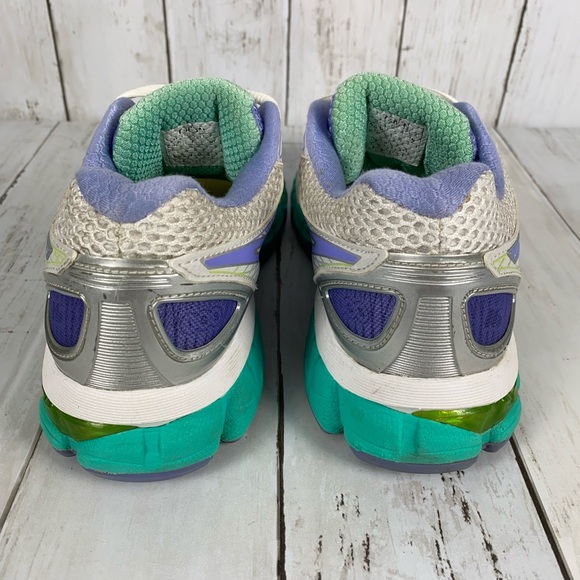 Asics Gel Nimbus 16 Fluid Fit White Purple Teal Womens Size 7 - Picture 6 of 10